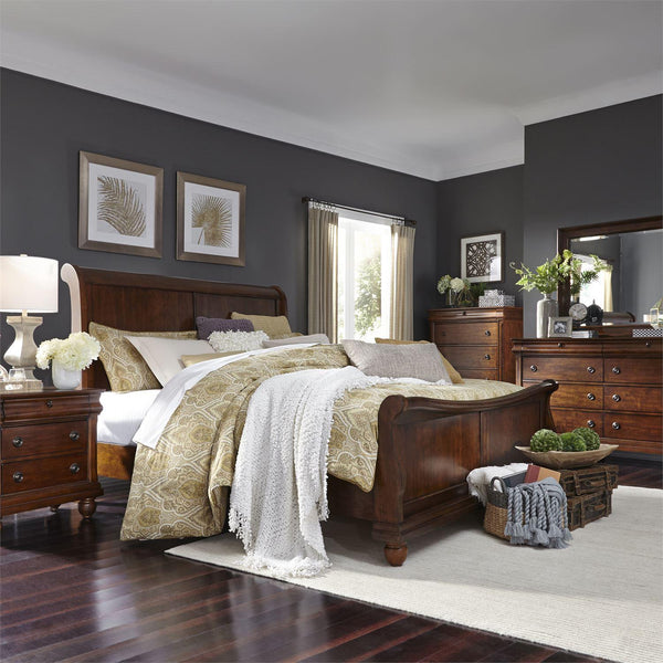 Liberty Furniture Industries Inc. Rustic Traditions 589-BR-KSLDM 5 pc King Sleigh Bedroom Set IMAGE 1