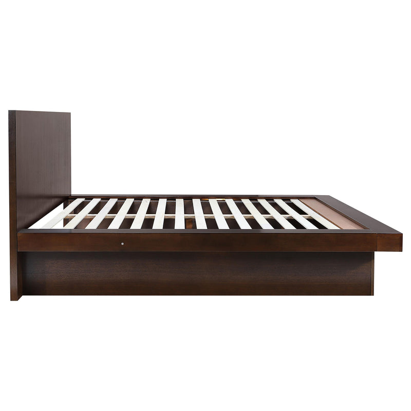 Coaster Furniture Jessica 200711KE Wood Eastern King LED Panel Bed - Cappuccino IMAGE 5