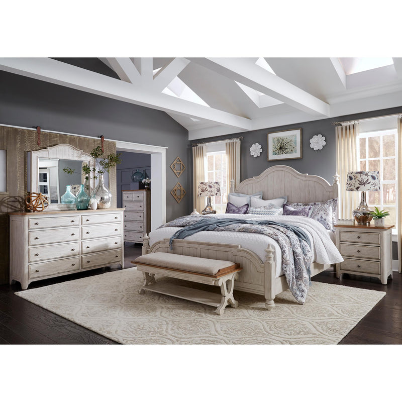 Liberty Furniture Industries Inc. Farmhouse Reimagined 652-BR-QPSDMN 6 pc Queen Poster Bedroom Set IMAGE 1