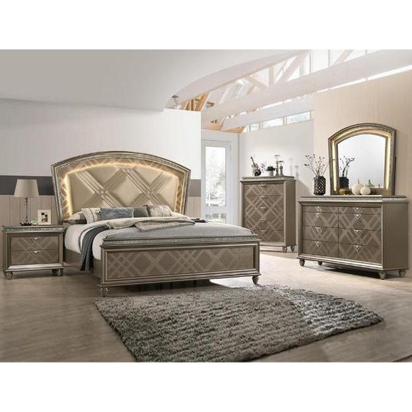 Crown Mark Cristal B7800 6 pc Queen Panel Bedroom Set IMAGE 1