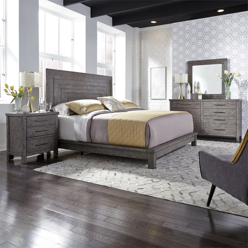 Liberty Furniture Industries Inc. Modern Farmhouse 406-BR-KPLDMN 6 pc King Platform Bedroom Set IMAGE 1