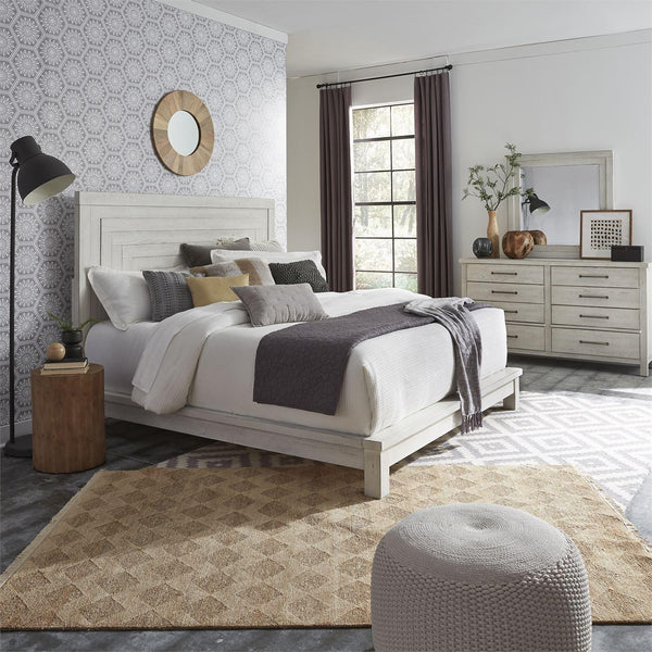 Liberty Furniture Industries Inc. Modern Farmhouse 406W-BR-QPLDM 5 pc Queen Platform Bedroom Set IMAGE 1