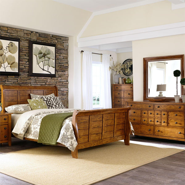 Liberty Furniture Industries Inc. Grandpa's Cabins 175-BR-KCSDM 5 pc California King Sleigh Bedroom Set IMAGE 1