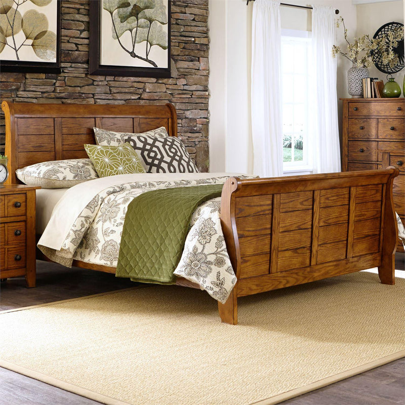 Liberty Furniture Industries Inc. Grandpa's Cabins 175-BR-KCSDM 5 pc California King Sleigh Bedroom Set IMAGE 2