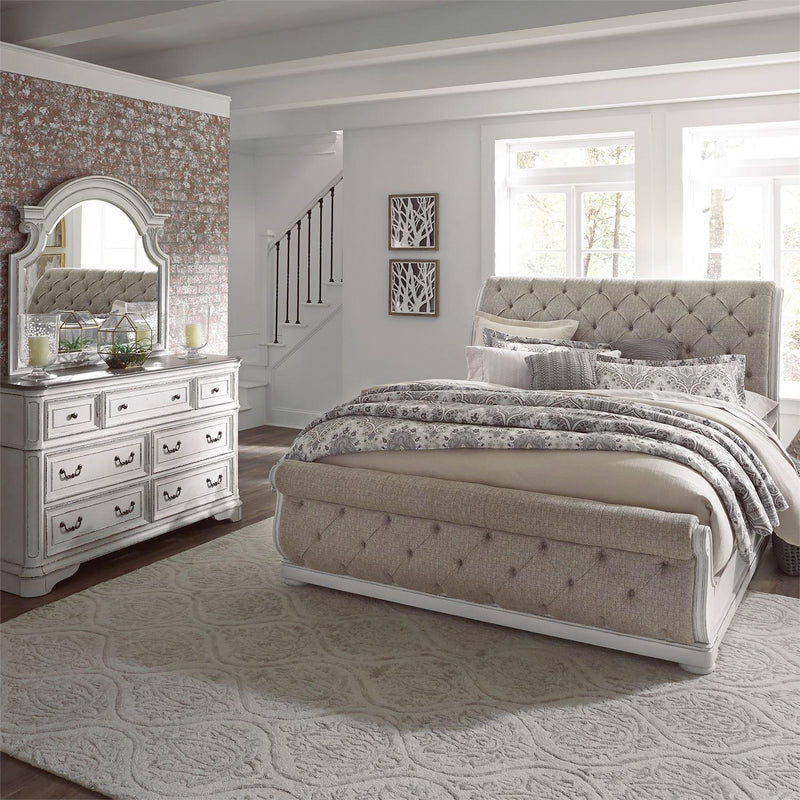 Liberty Furniture Industries Inc. Magnolia Manor 244-BR-CKUSLDM 5 pc California King Upholstered Sleigh Bedroom Set IMAGE 1