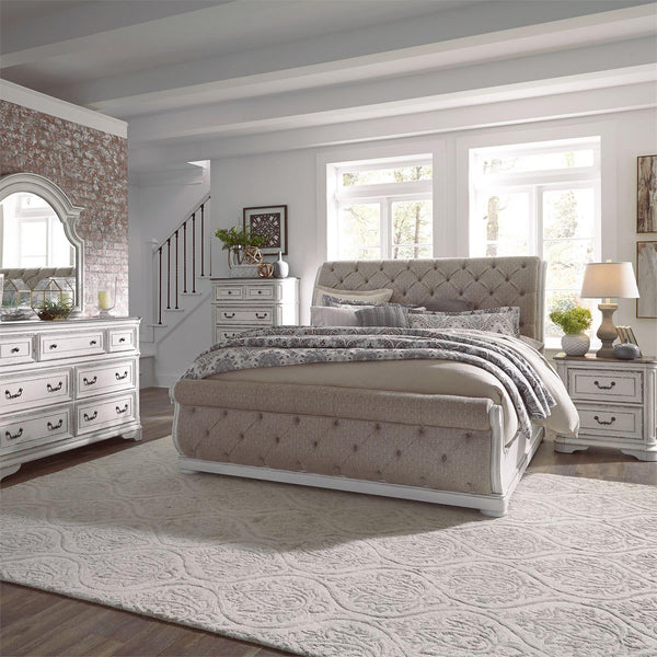 Liberty Furniture Industries Inc. Magnolia Manor 244-BR-CKUSLDMCN 7 pc California King Upholstered Sleigh Bedroom Set IMAGE 1