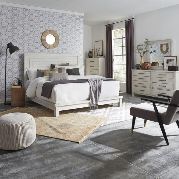 Liberty Furniture Industries Inc. Modern Farmhouse 406W-BR-KPLDMC 6 pc King Platform Bedroom Set IMAGE 1