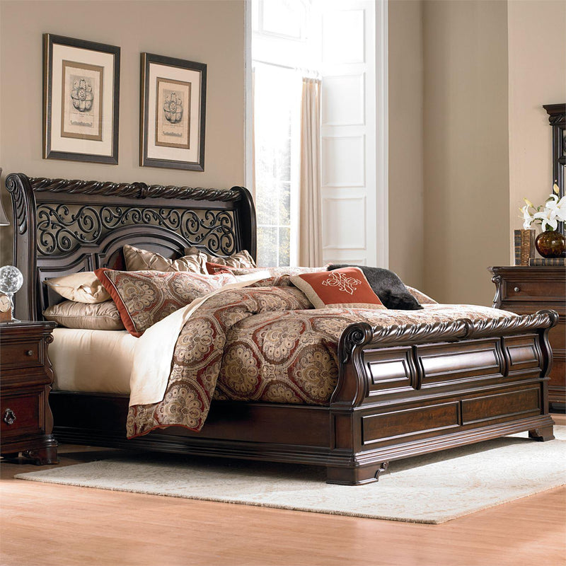 Liberty Furniture Industries Inc. Arbor Place 575-BR-KCSDM 5 pc California King Sleigh Bedroom Set IMAGE 2