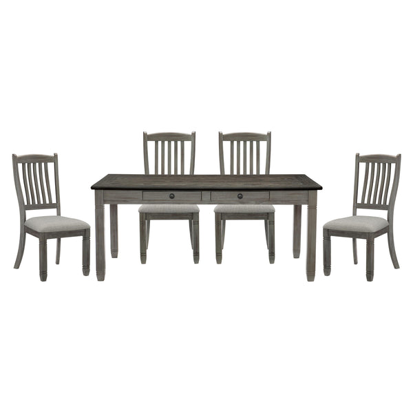 Homelegance Granby 5627GY-72 5 pc Dining Set IMAGE 1