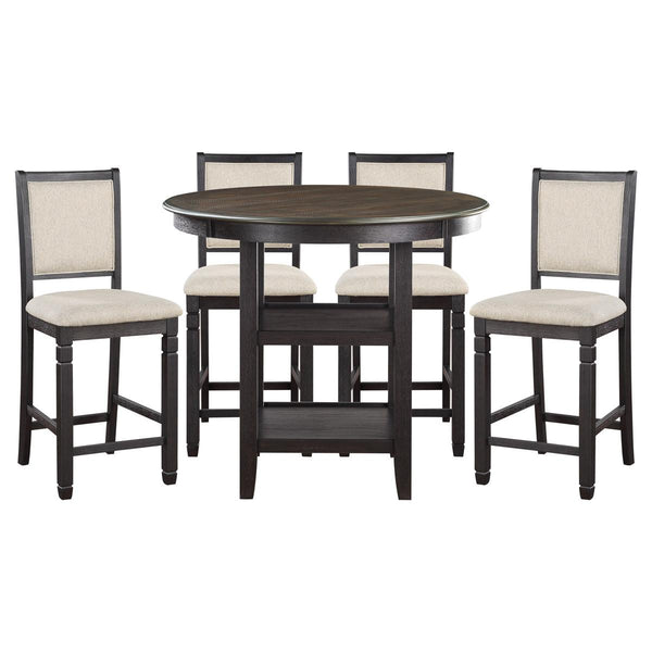 Homelegance Asher 5800BK-36 5 pc Counter Height Dining Set IMAGE 1