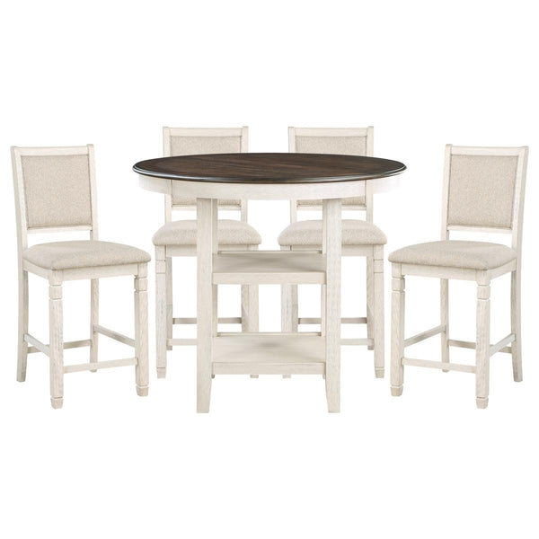 Homelegance Asher 5800WH-36 5 pc Counter Height Dining Set IMAGE 1