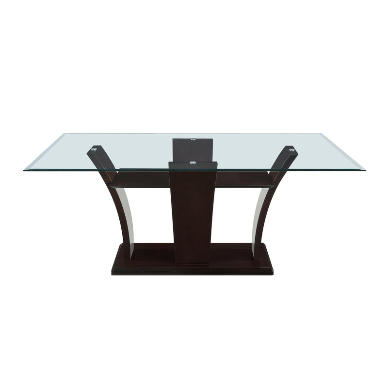 Homelegance Daisy Dining Table with Glass Top & Pedestal Base 710-72* IMAGE 1