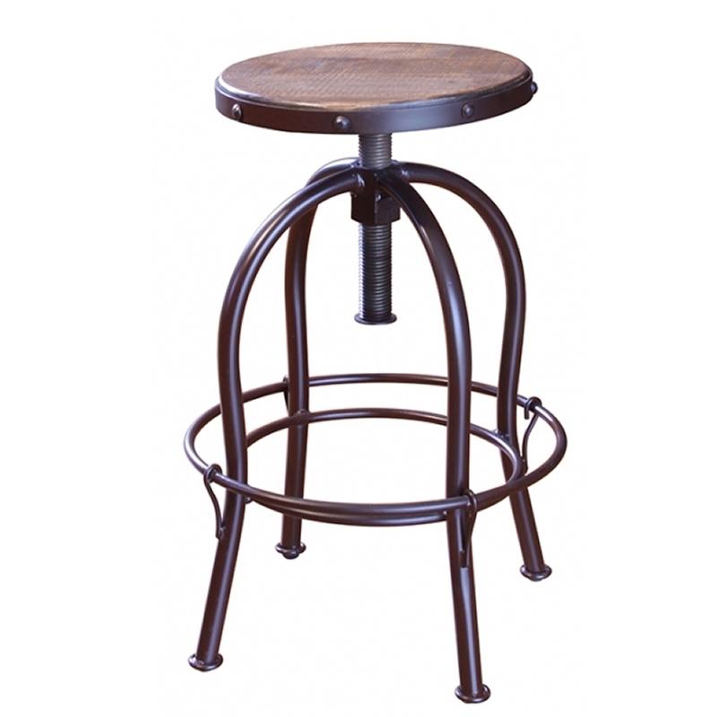 International Furniture Direct Antique Adjustable Height Stool IFD963BS2430 IMAGE 1