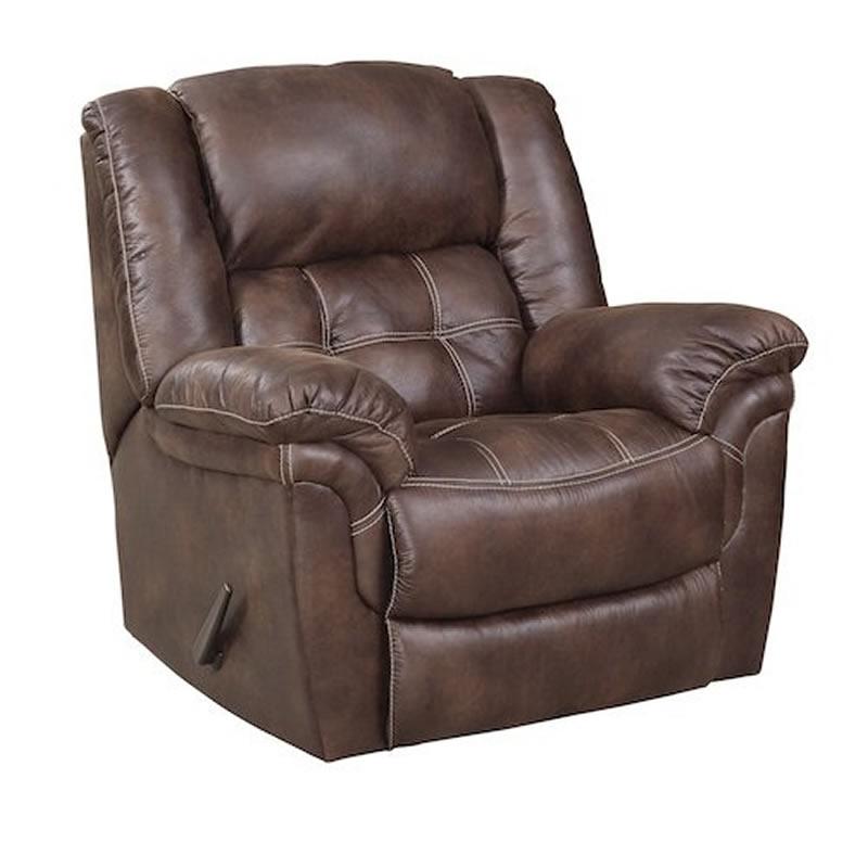 Homestretch Furniture Frontier Power Rocker Fabric and Leather Look Recliner Frontier IMAGE 1