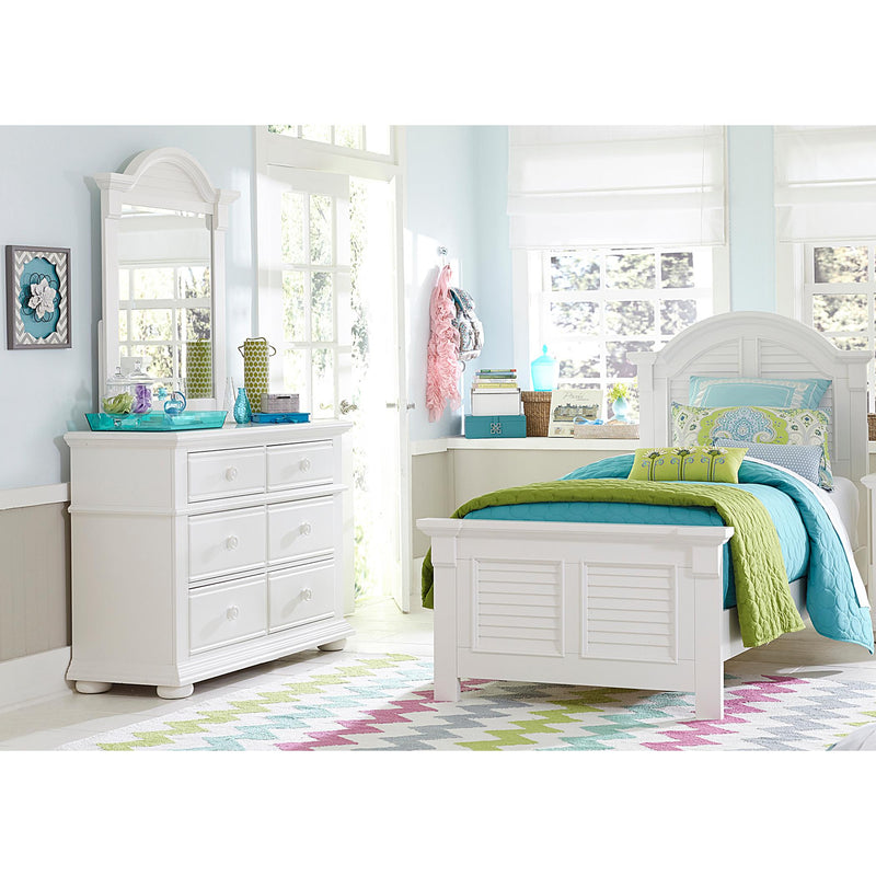 Liberty Furniture Industries Inc. Summer House 6-Drawer Kids Dresser with Mirror 607-YBR-DM IMAGE 2