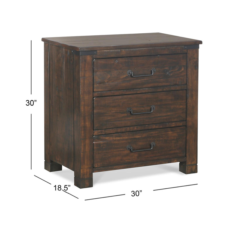 Magnussen Pine Hill 3-Drawer Nightstand B3561-01 IMAGE 4