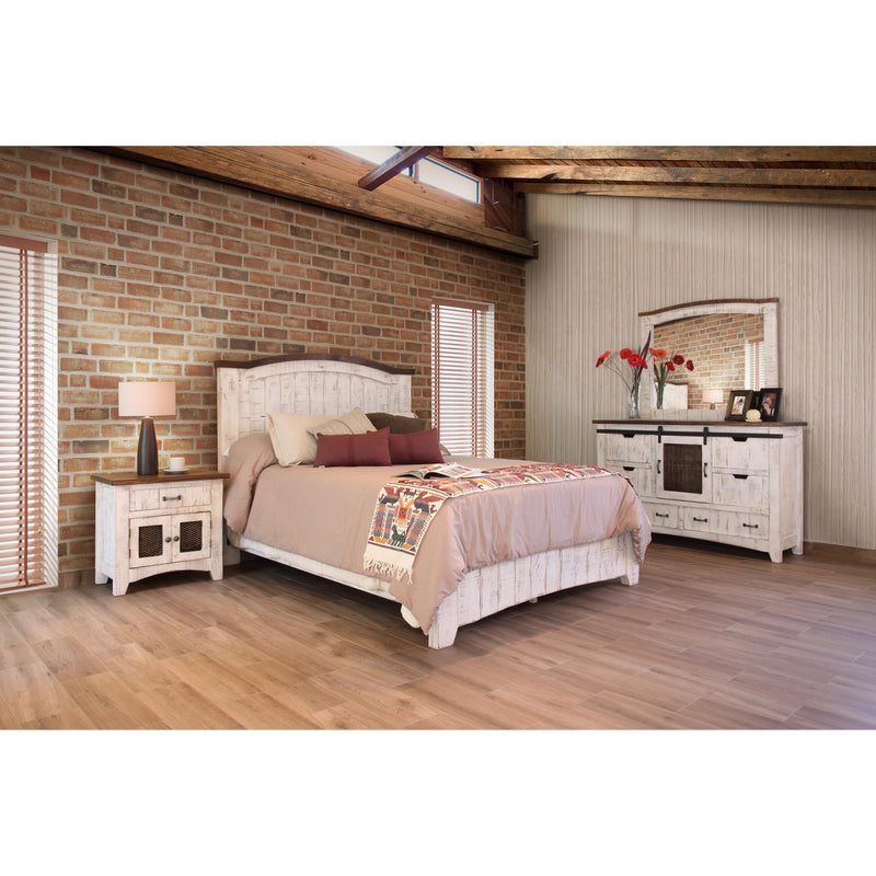 International Furniture Direct Pueblo King Panel Bed IFD360HDBD-EK/IFD360PLTFRM-EK IMAGE 2