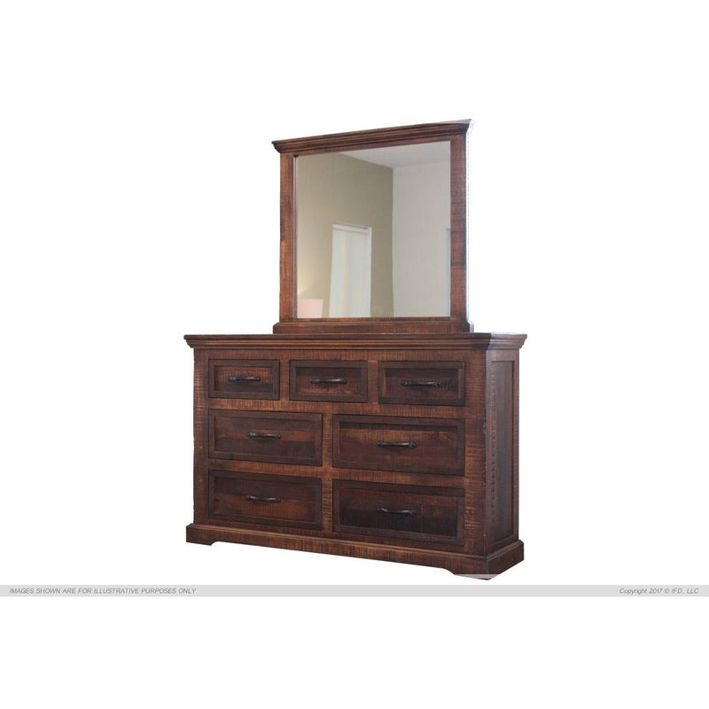 International Furniture Direct Madeira Dresser Mirror IFD1200MIRR IMAGE 2