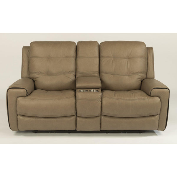 Flexsteel Wicklow Power Reclining Leather Match Loveseat 1681-64PH 326-82 IMAGE 1