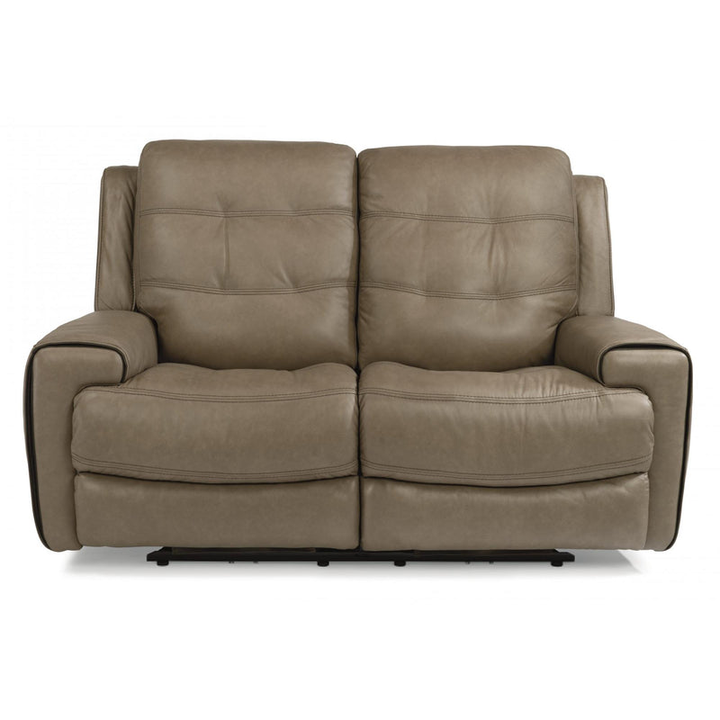 Flexsteel Wicklow Power Reclining Leather Match Loveseat 1681-60PH 326-82 IMAGE 1