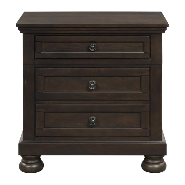 Homelegance Begonia 3-Drawer Nightstand 1718GY-4 IMAGE 1