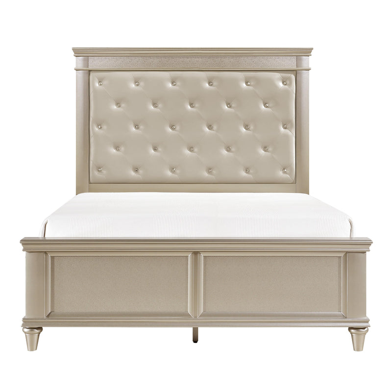 Homelegance Celandine Queen Upholstered Panel Bed 1928-1* IMAGE 1