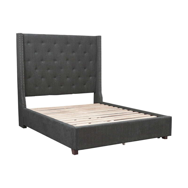 Homelegance Fairborn Queen Upholstered Platform Bed 5877GY-1* IMAGE 4