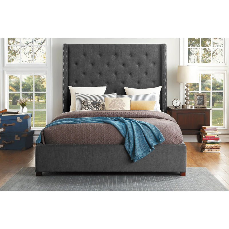 Homelegance Fairborn Queen Upholstered Platform Bed 5877GY-1* IMAGE 6