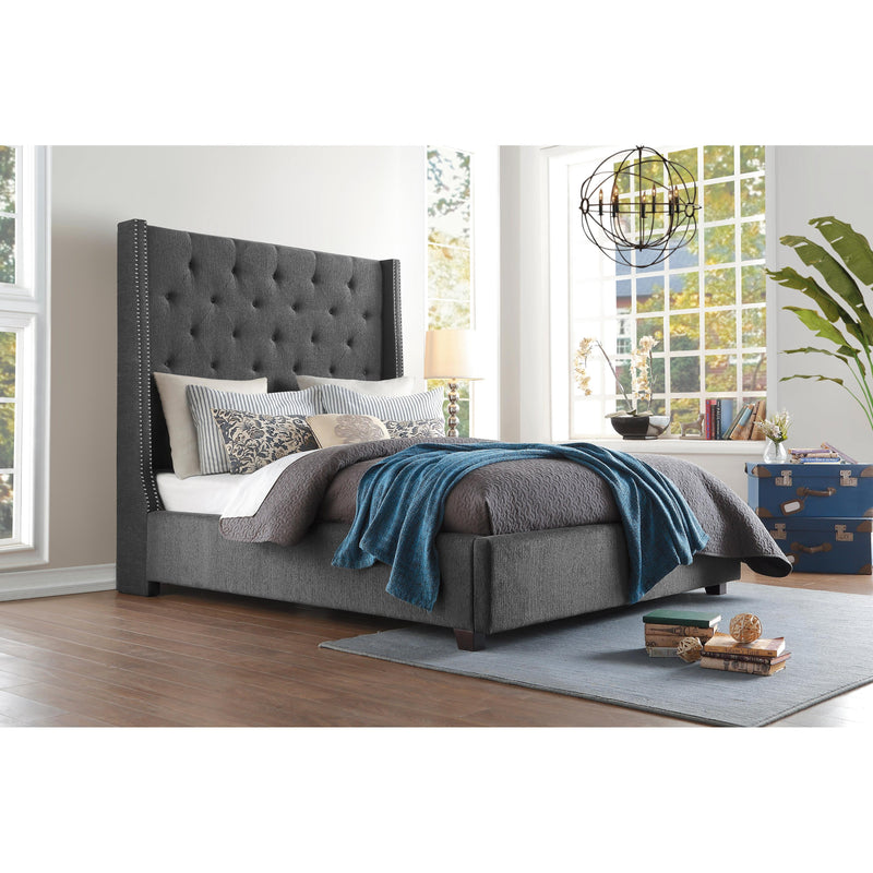 Homelegance Fairborn Queen Upholstered Platform Bed with Storage 5877GY-1DW* IMAGE 10