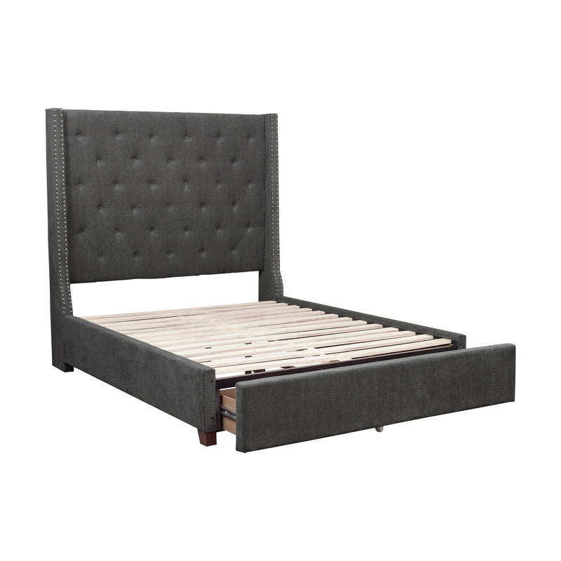 Homelegance Fairborn Queen Upholstered Platform Bed with Storage 5877GY-1DW* IMAGE 4