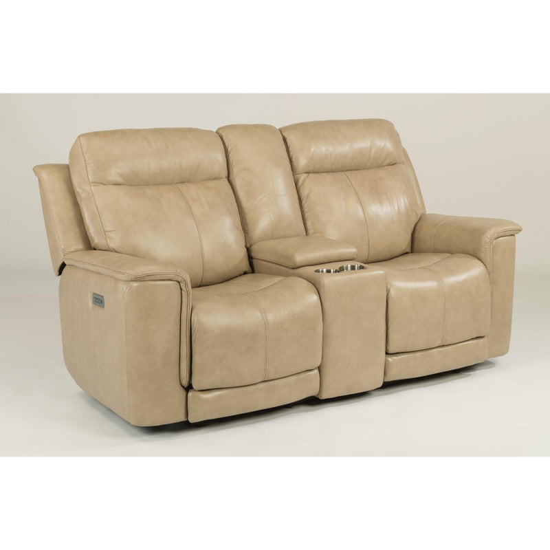 Flexsteel Miller Power Reclining Leather Match Loveseat 1729-64PH 204-80 IMAGE 2