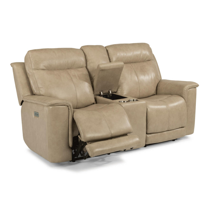 Flexsteel Miller Power Reclining Leather Match Loveseat 1729-64PH 204-80 IMAGE 3