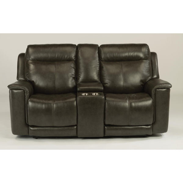 Flexsteel Miller Power Reclining Leather Match Loveseat 1729-64PH 204-04 IMAGE 1