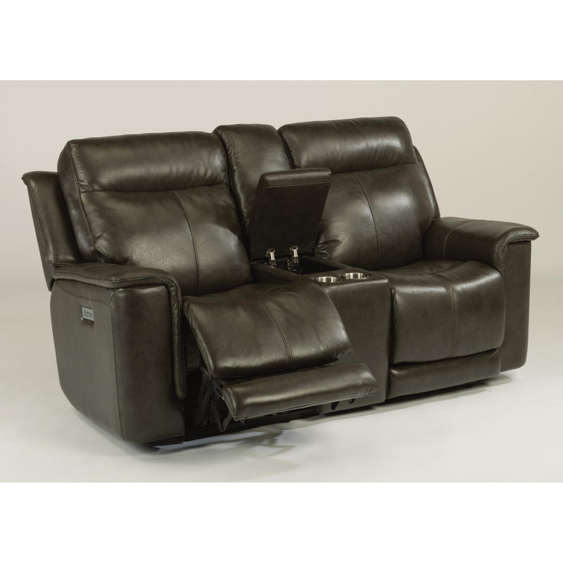 Flexsteel Miller Power Reclining Leather Match Loveseat 1729-64PH 204-04 IMAGE 3