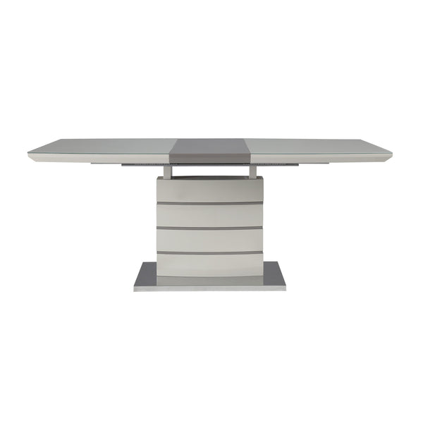 Homelegance Glissand Dining Table with Glass Top and Pedestal Base 5599-71* IMAGE 1