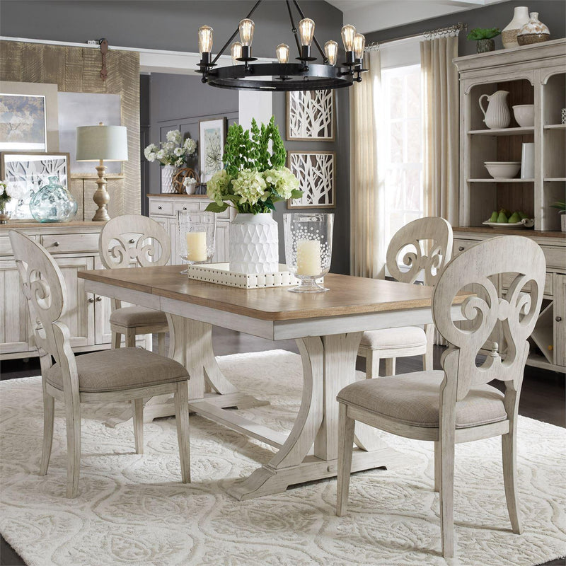 Liberty Furniture Industries Inc. Farmhouse Reimagined Counter Height Dining Table with Trestle Base 652-DR-TRS IMAGE 9