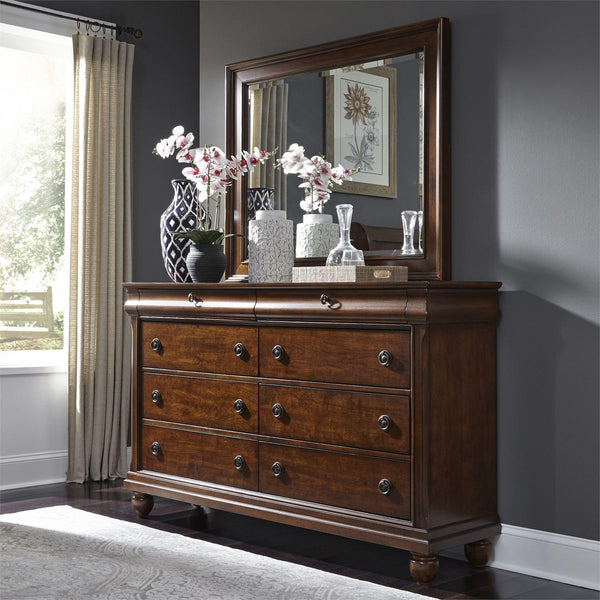 Liberty Furniture Industries Inc. Rustic Traditions 8-Drawer Dresser with Mirror 589-BR-DM IMAGE 1