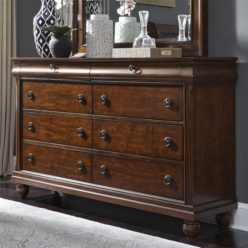 Liberty Furniture Industries Inc. Rustic Traditions 8-Drawer Dresser with Mirror 589-BR-DM IMAGE 2