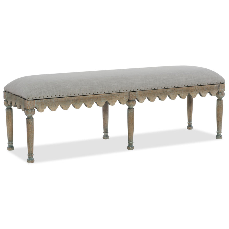 Hooker Furniture 5750-90019-MWD Boheme Madera Bed Bench IMAGE 1