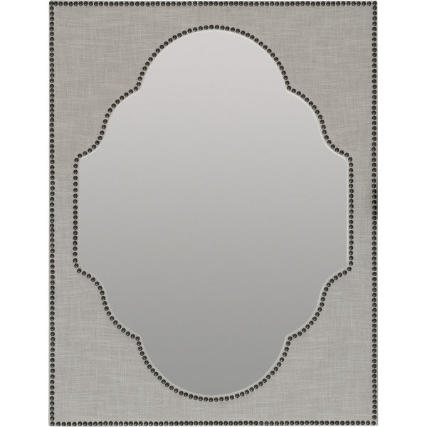 Hooker Furniture 5750-90008-GRY Boheme Nourmand Linen Wrapped Mirror IMAGE 1