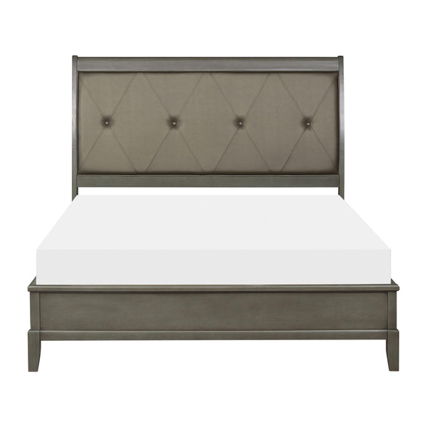 Homelegance Cotterill King Upholstered Panel Bed 1730KGY-1EK* IMAGE 1