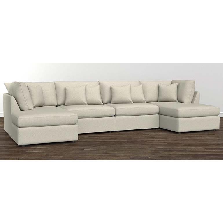 Bassett Beckham Fabric 4 pc Sectional 2676-LLFC/2676-20FC/2676-20FC/2676-RLFC FC178-2 IMAGE 3