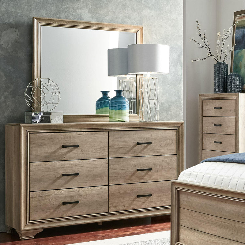 Liberty Furniture Industries Inc. Sun Valley 6-Drawer Dresser with Mirror 439-BR-DM IMAGE 1