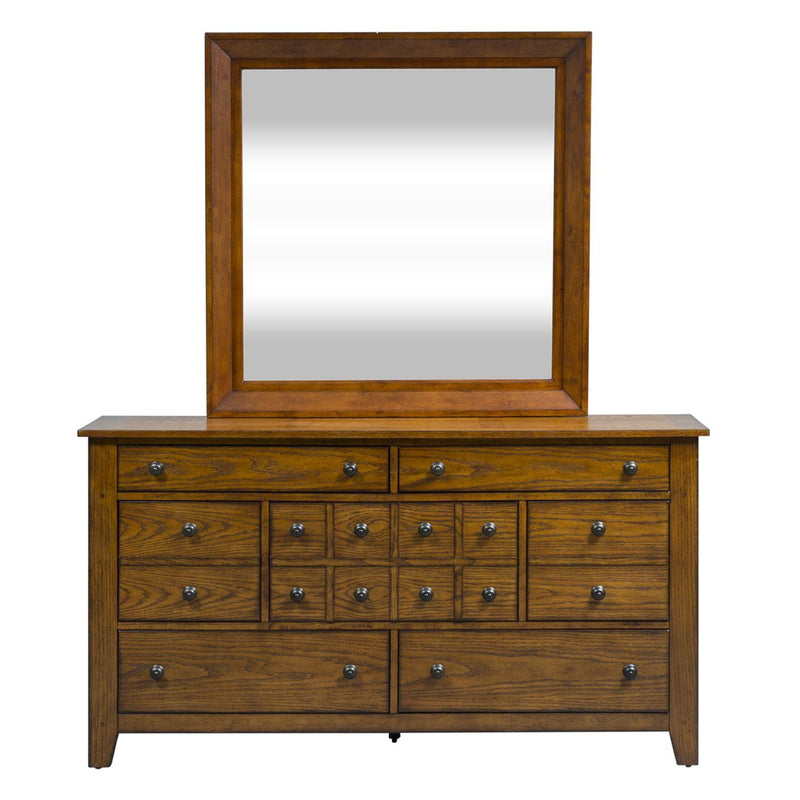 Liberty Furniture Industries Inc. Grandpas Cabin 7-Drawer Dresser with Mirror 175-BR-DM IMAGE 2