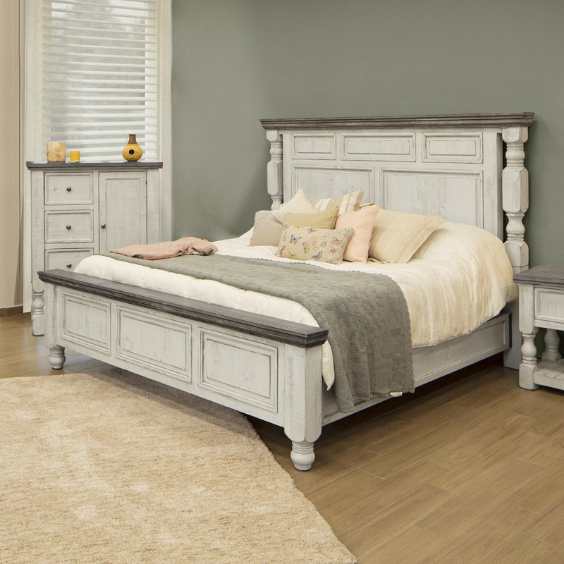 International Furniture Direct Stone King Panel Bed IFD4690HBDEK/IFD4690PLTEK IMAGE 2