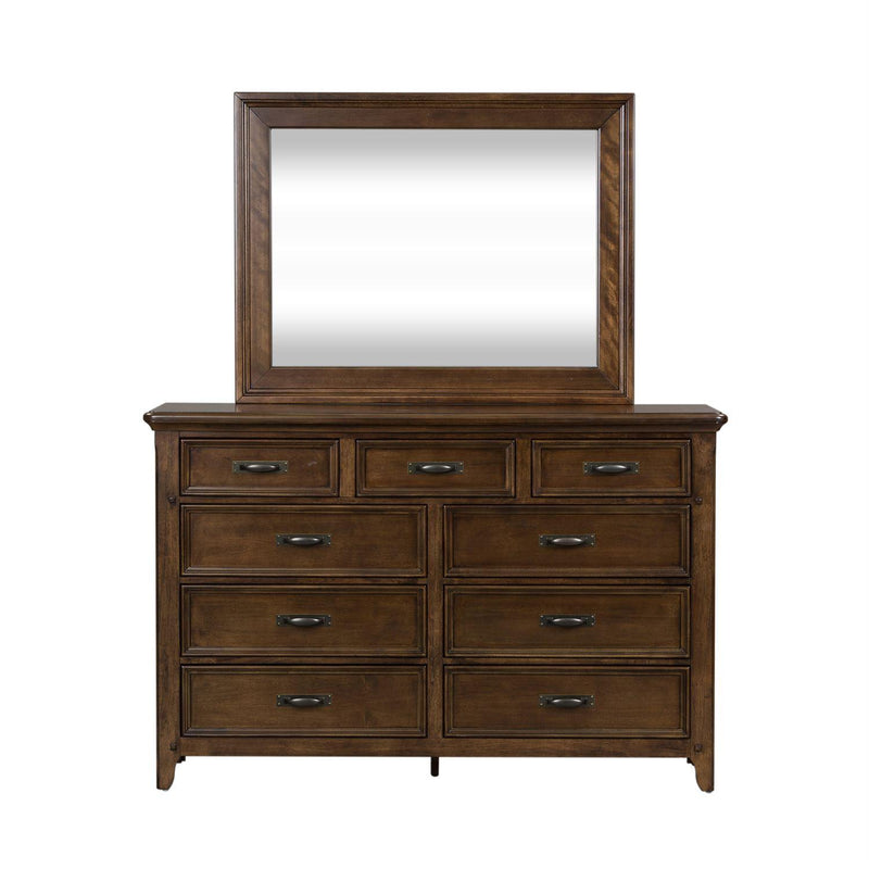 Liberty Furniture Industries Inc. Saddlebrook 9-Drawer Dresser with Mirror 184-BR-DM IMAGE 1