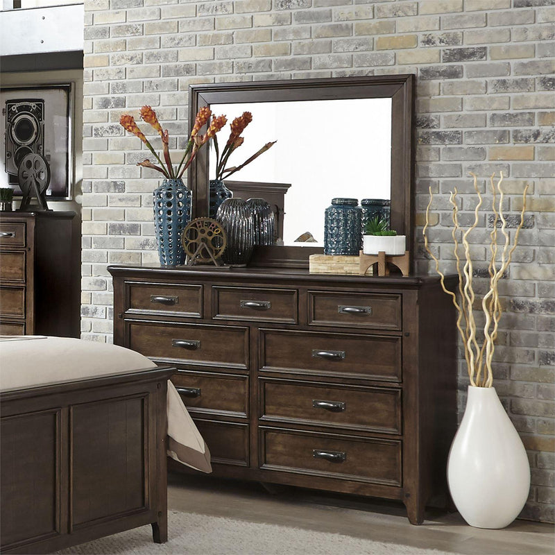 Liberty Furniture Industries Inc. Saddlebrook 9-Drawer Dresser with Mirror 184-BR-DM IMAGE 8