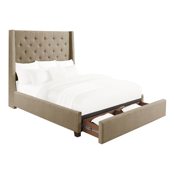 Homelegance Fairborn King Upholstered Platform Bed with Storage 5877KBR-1EKDW* IMAGE 1