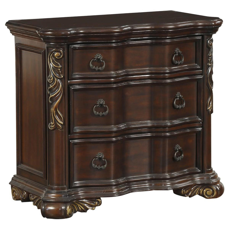 Homelegance Royal Highlands 3-Drawer Nightstand 1603-4 IMAGE 2