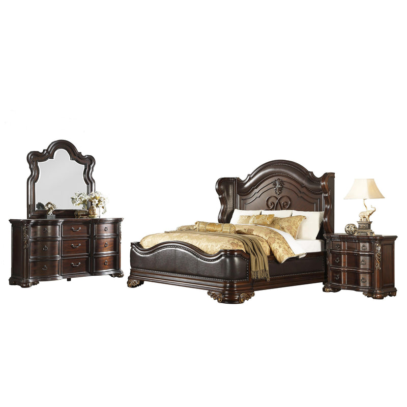 Homelegance Royal Highlands Queen Upholstered Panel Bed 1603-1* IMAGE 3